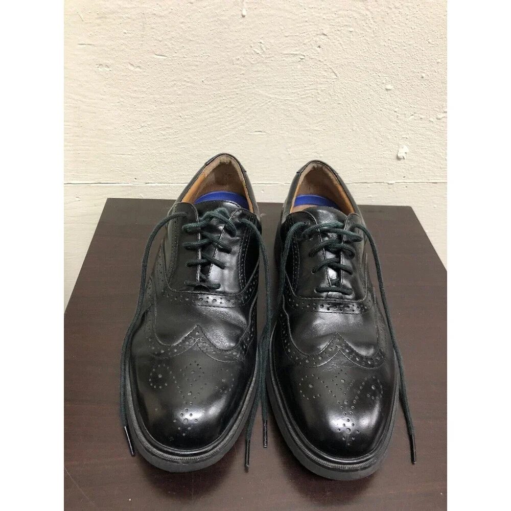 Florsheim Men Comfortech Black Wingtip Oxford Shoes Size US10.5 B
